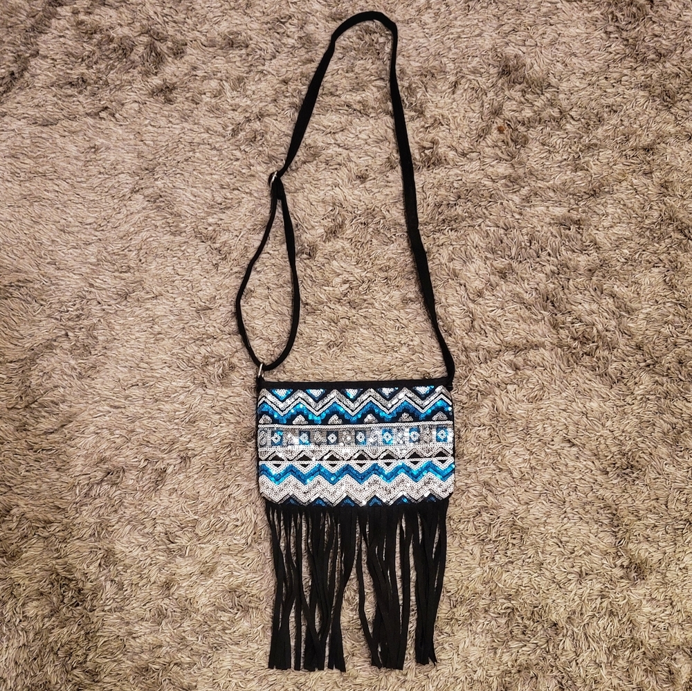 Justice Sequin Purse with Fringe - Picture 6 of 6